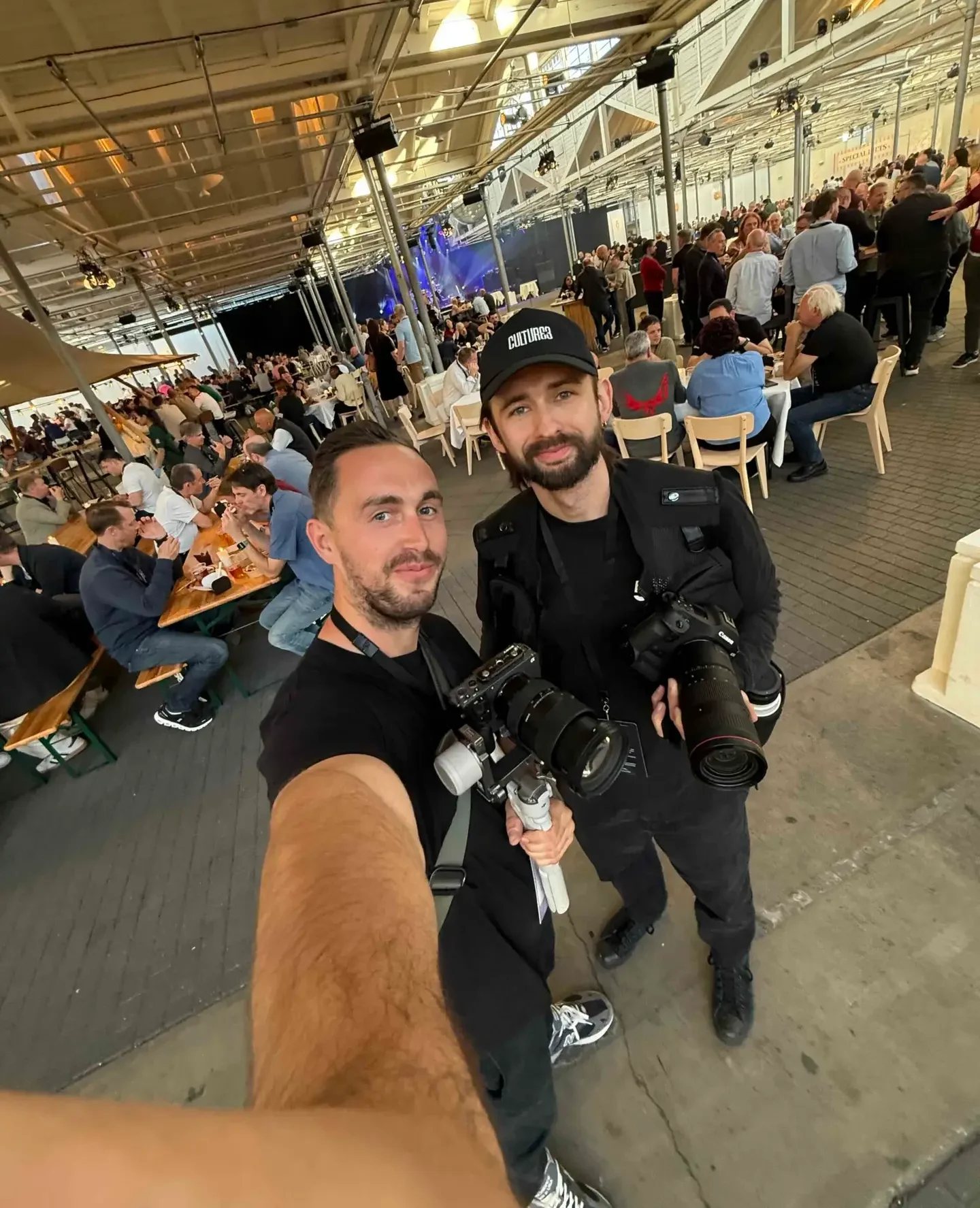 event video production team filming at Bella Center Copenhagen conference