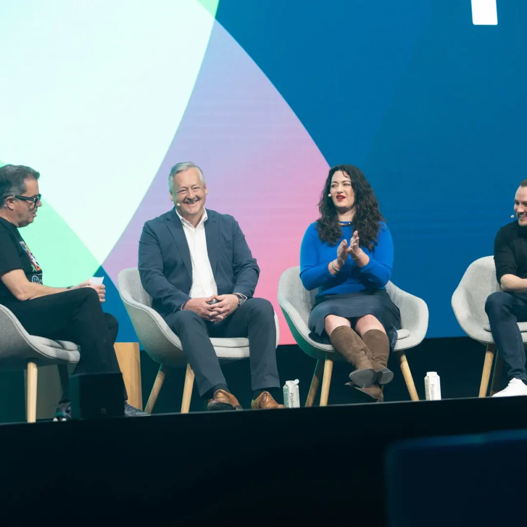 Panel discussion photographed during international conference in Copenhagen