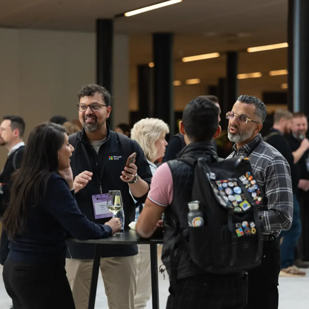 Corporate event photography with audience interaction at Copenhagen conference venue