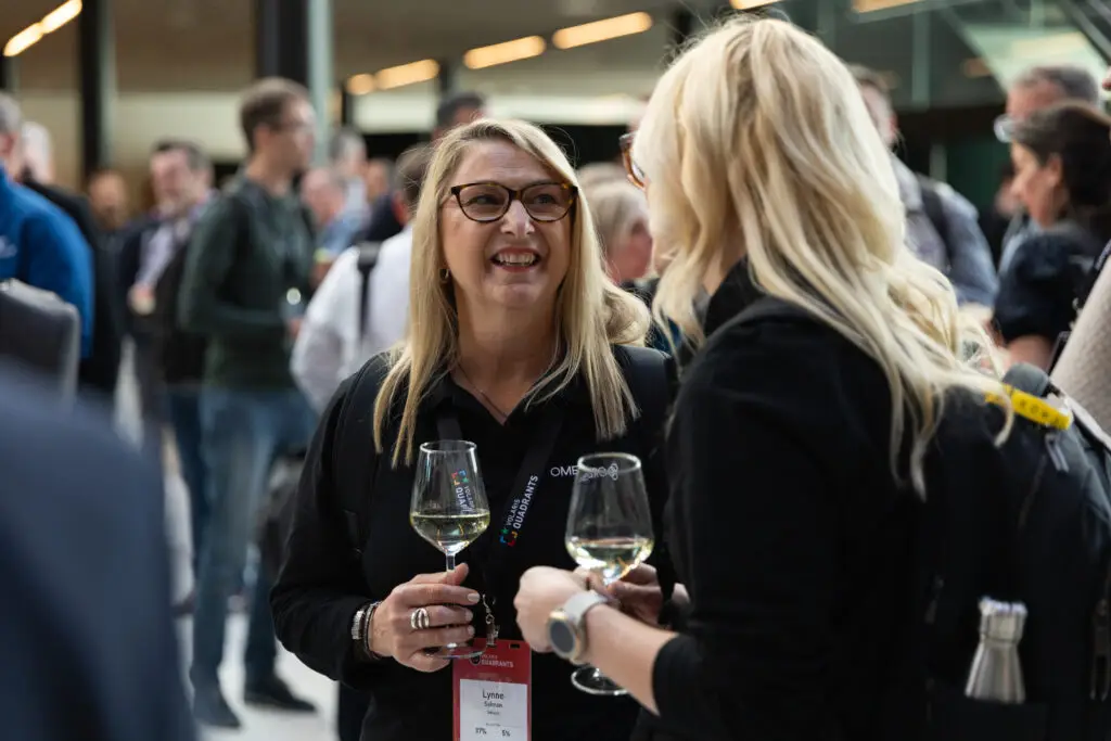 Conference guests interacting during event at Bella Center Copenhagen