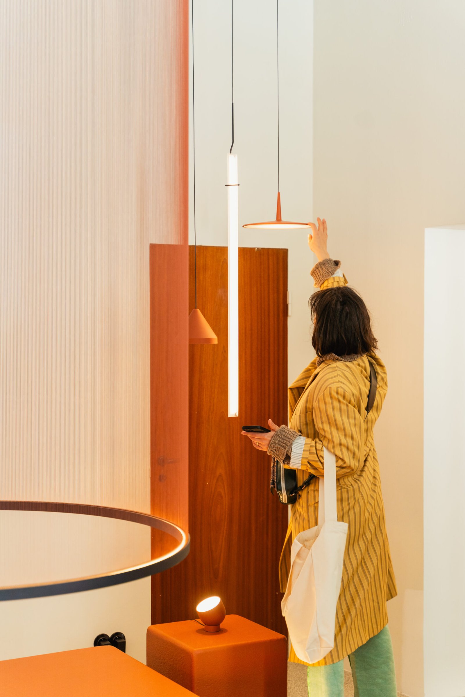 Exhibition floor and visitors at 3 days of Design in Copenhagen during Vibia event