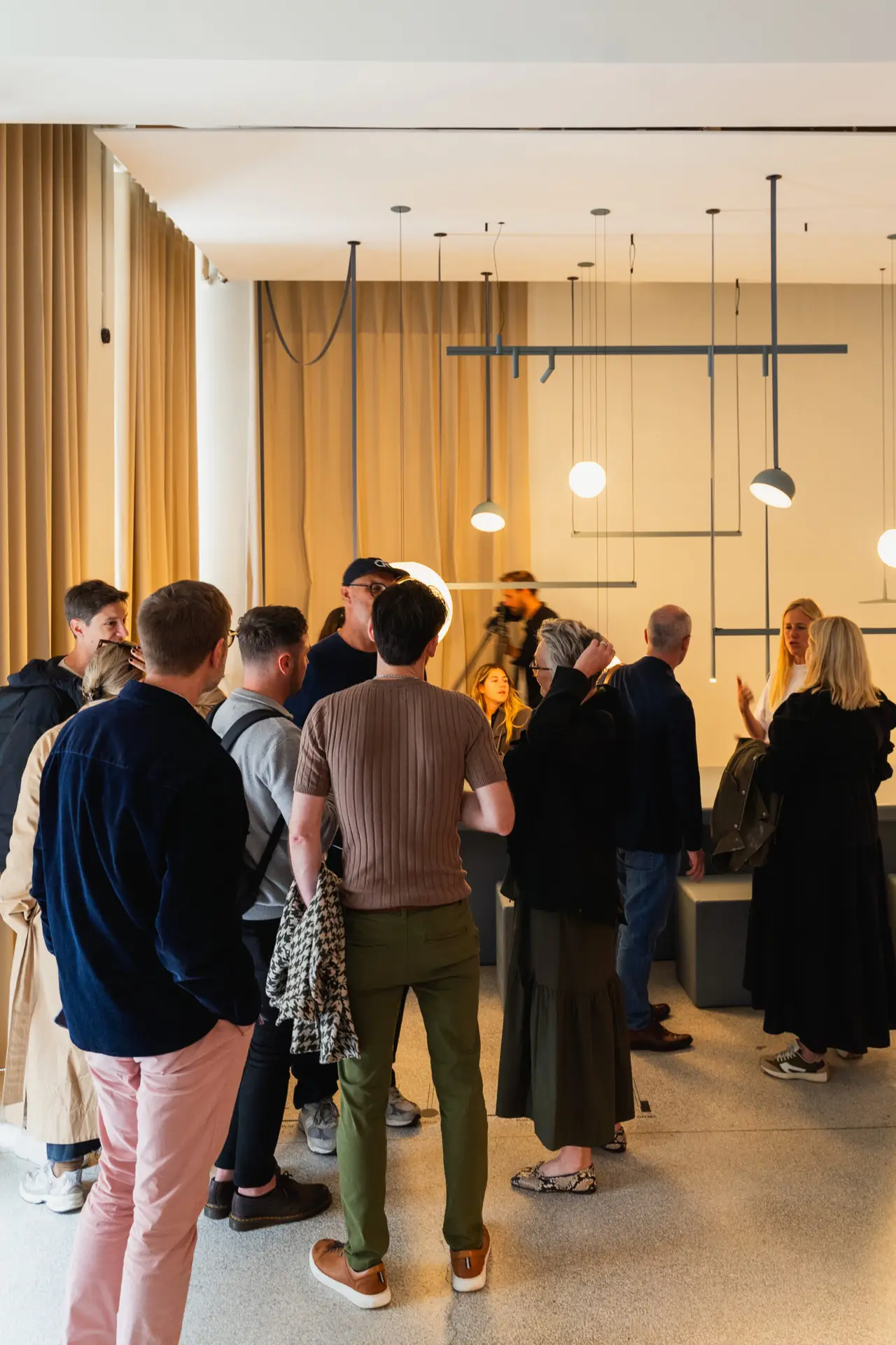 Exhibition floor and visitors at 3 days of Design in Copenhagen during Vibia event