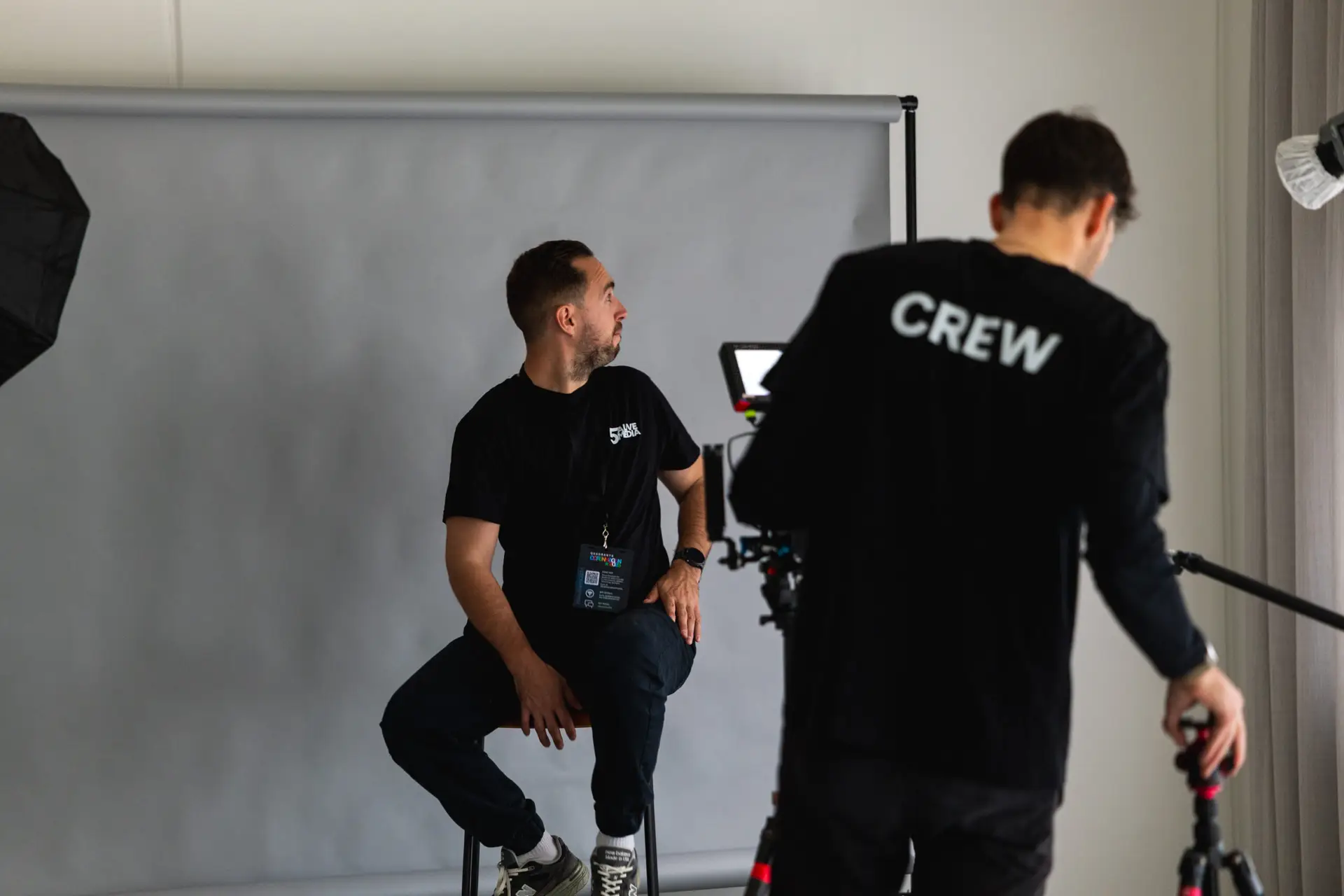 Photo of recording interviews in Bella Center Copenhagen