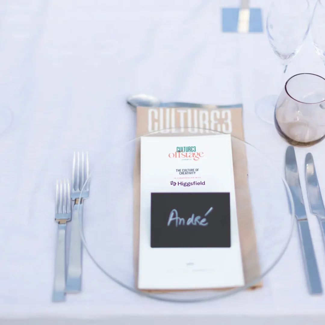 Editorial event photography capturing the atmosphere of a private Cannes Lions networking dinner.